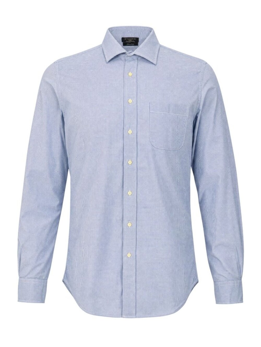 Gitman Bros Mens Blue Long Sleeve Button-Up Dress Shirt 17.5-34